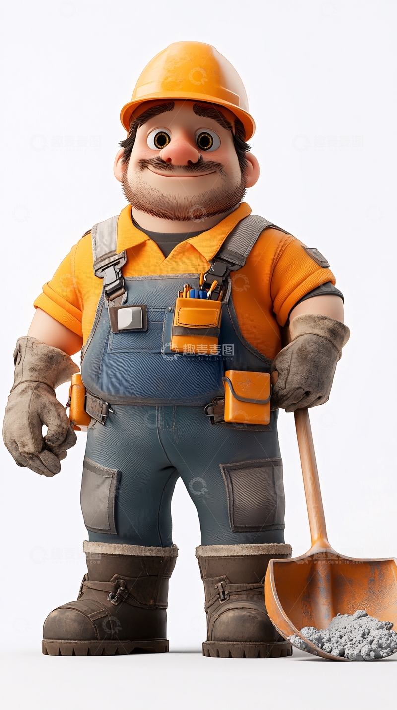 高清大图下载【趣麦麦图】卡通工人20