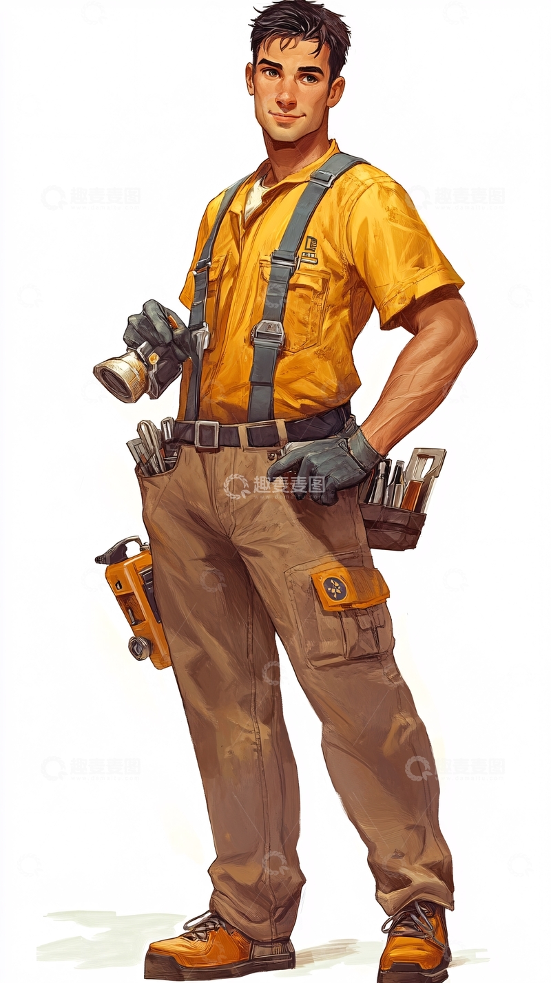 高清大图下载【趣麦麦图】帅气修理工