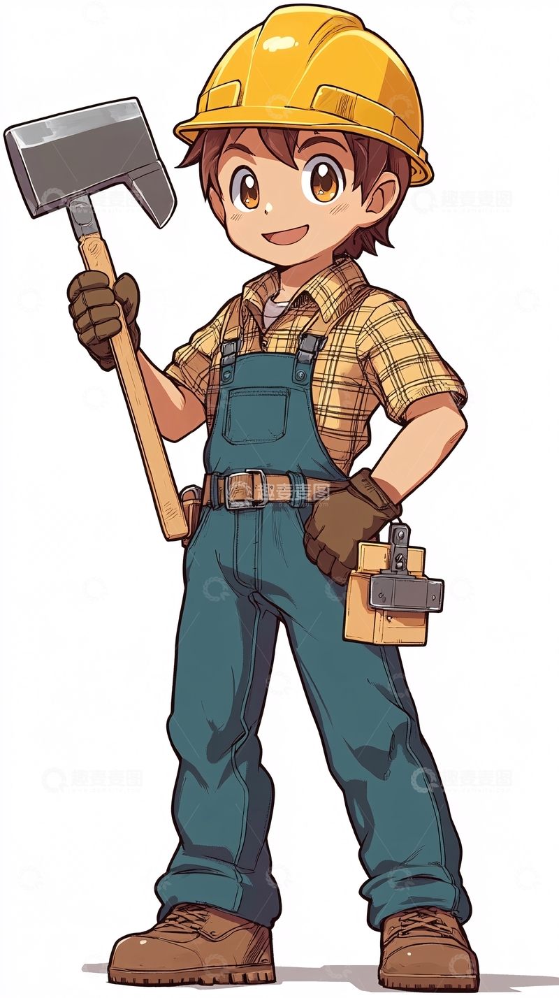 高清大图下载【趣麦麦图】卡通工人19