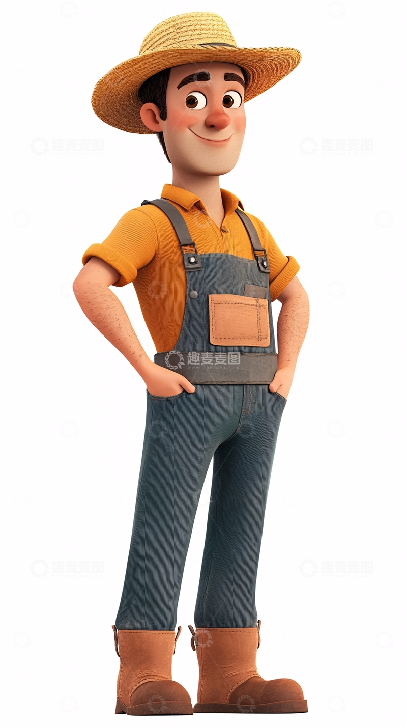 高清大图下载【趣麦麦图】卡通农民
