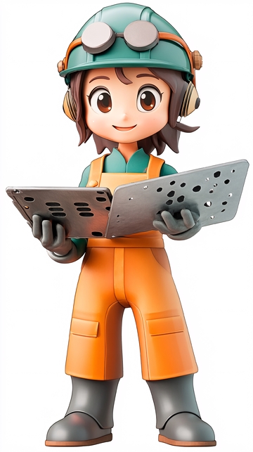 卡通机械师女孩