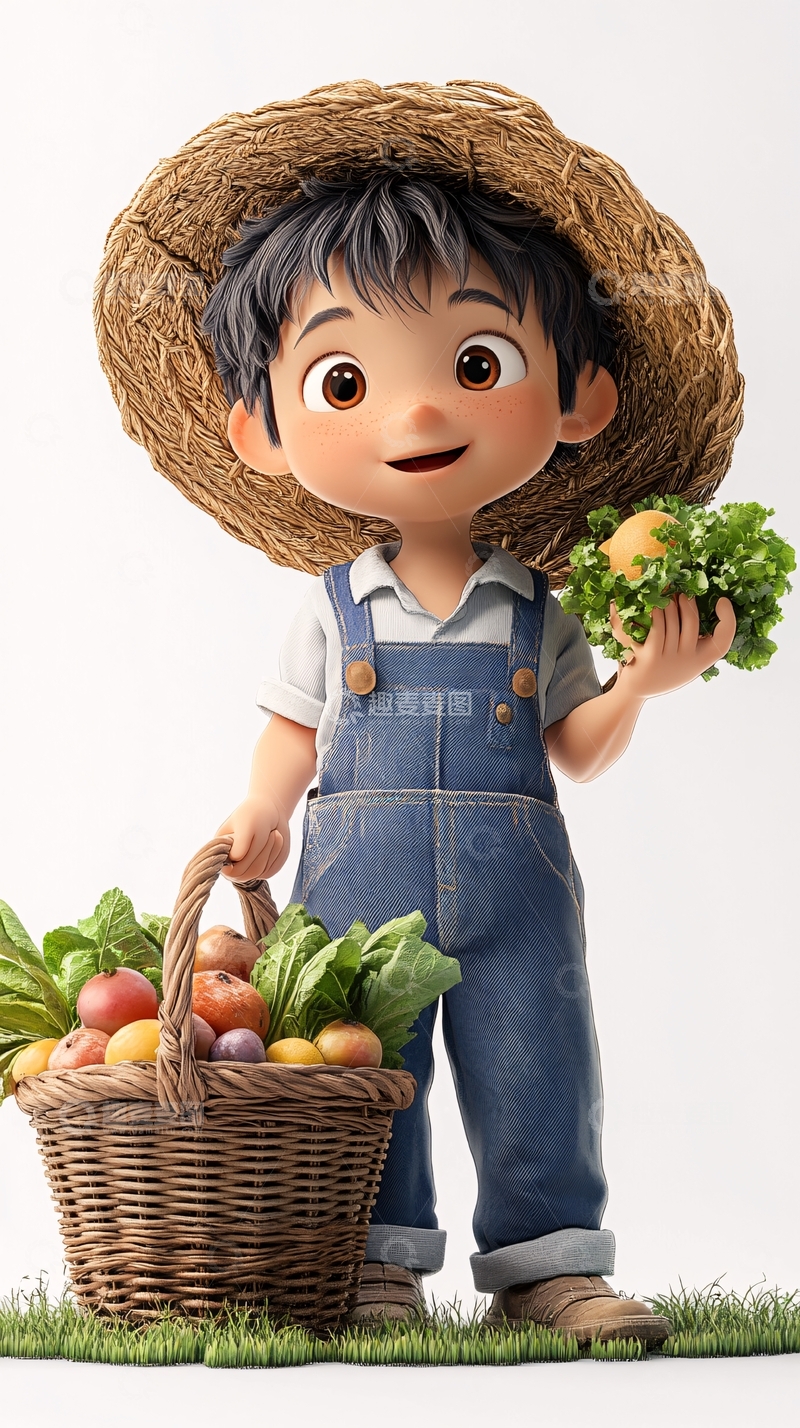 高清大图下载【趣麦麦图】可爱卡通小男孩