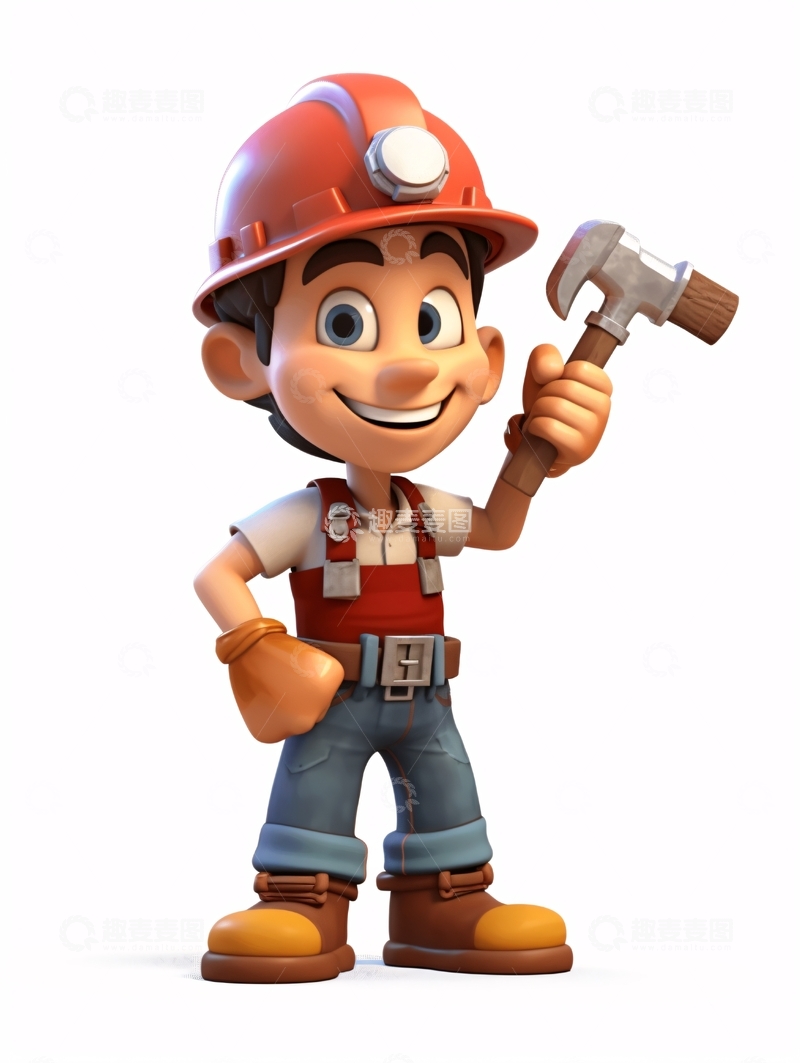 高清大图下载【趣麦麦图】卡通矿工