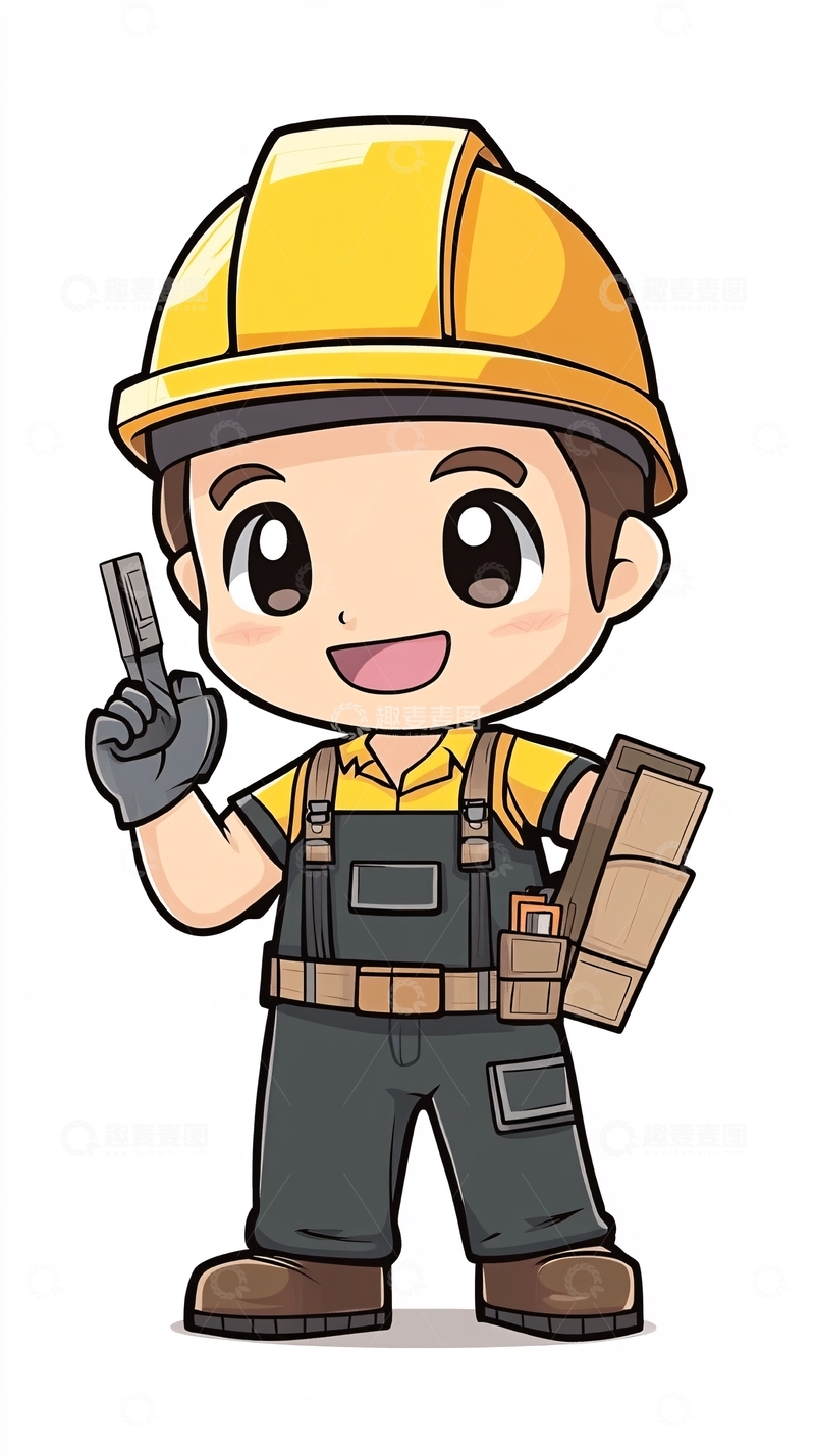 高清大图下载【趣麦麦图】卡通工人18