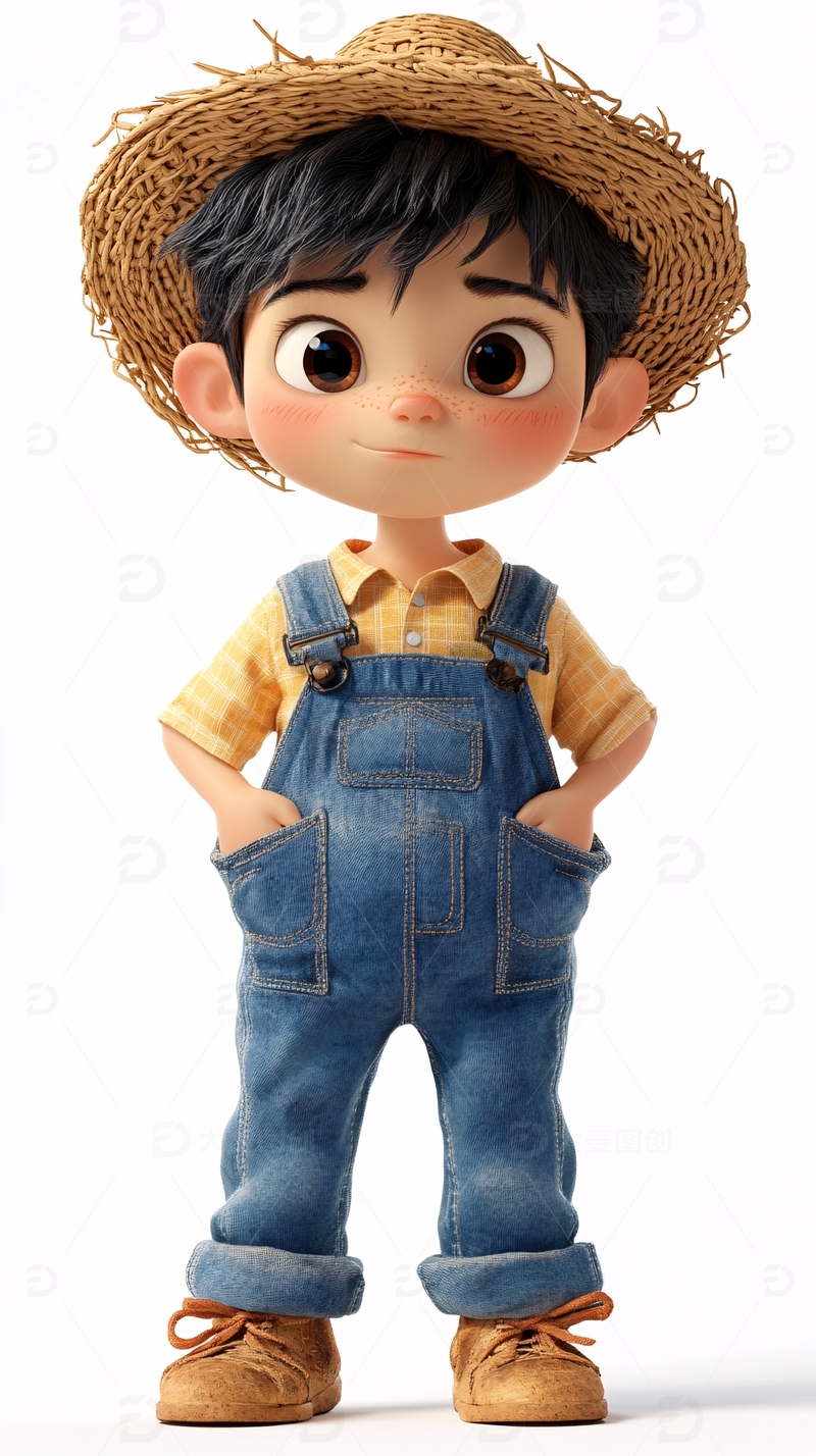 高清大图下载【趣麦麦图】卡通男孩