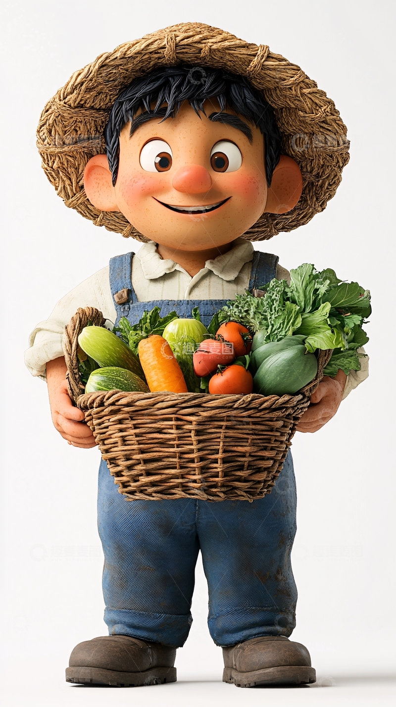 高清大图下载【趣麦麦图】卡通农民