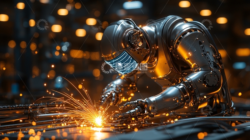 高清大图下载【趣麦麦图】机器人焊接