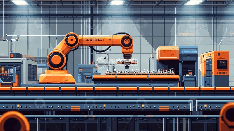 高清大图下载【趣麦麦图】-自动化工厂生产线