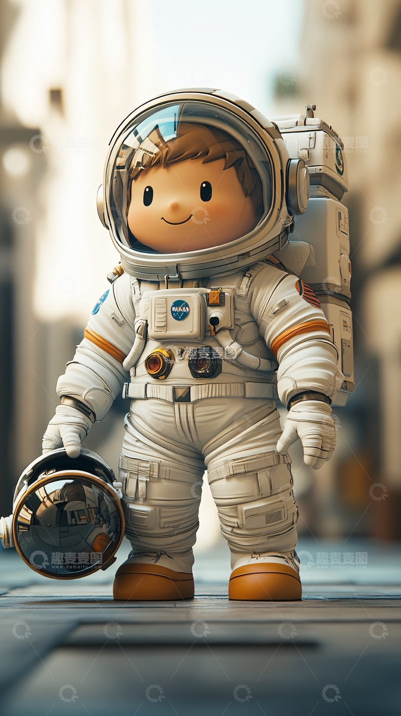 高清大图下载【趣麦麦图】卡通宇航员