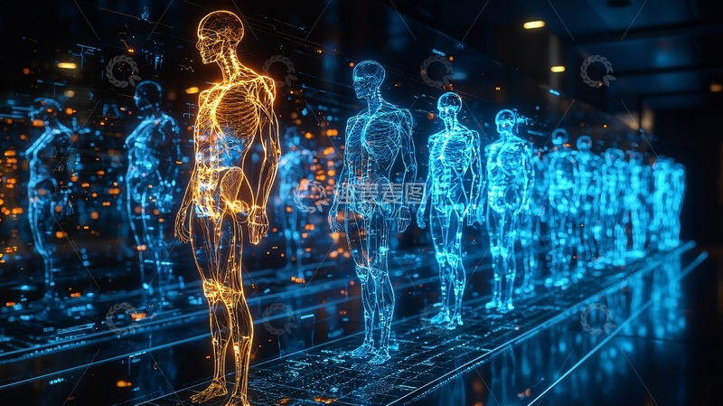 高清大图下载【趣麦麦图】光影人体模型