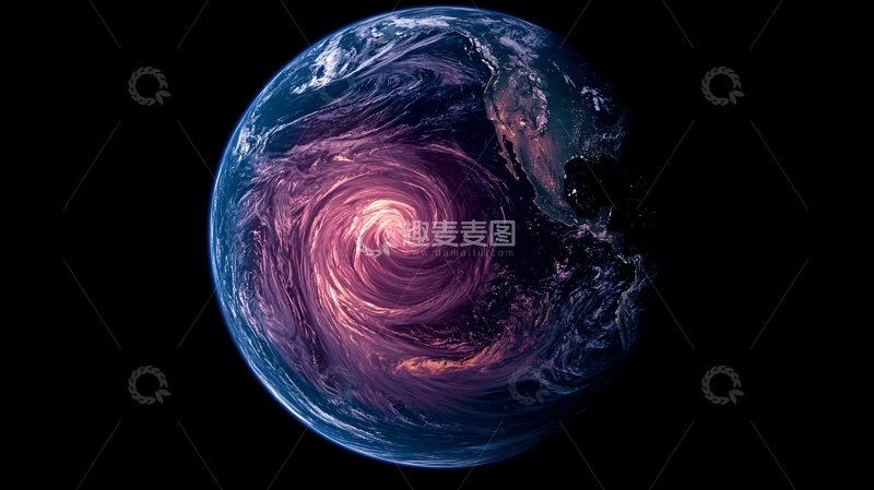 高清大图下载【趣麦麦图】宇宙漩涡地球