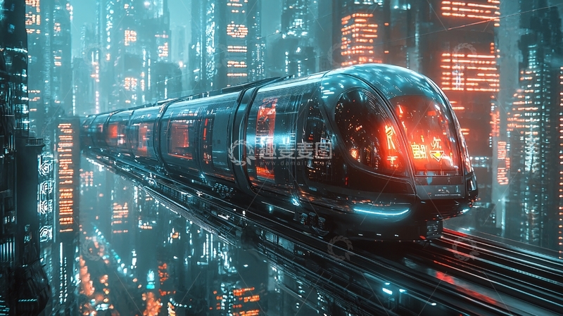 高清大图下载【趣麦麦图】未来科技感列车