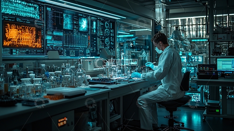 高清大图下载【趣麦麦图】科学家在现代化实验室工作