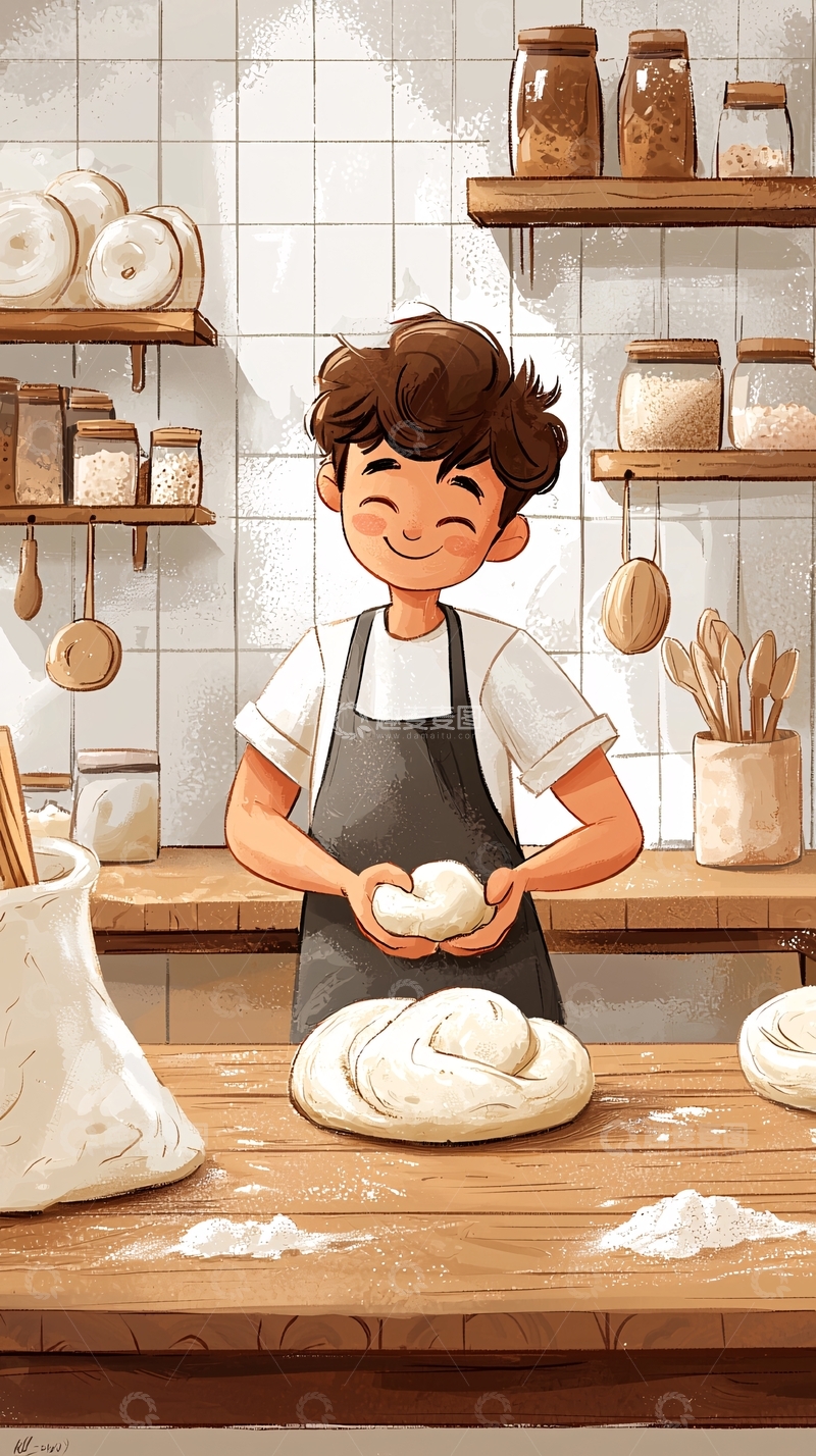 高清大图下载【趣麦麦图】烘焙师
