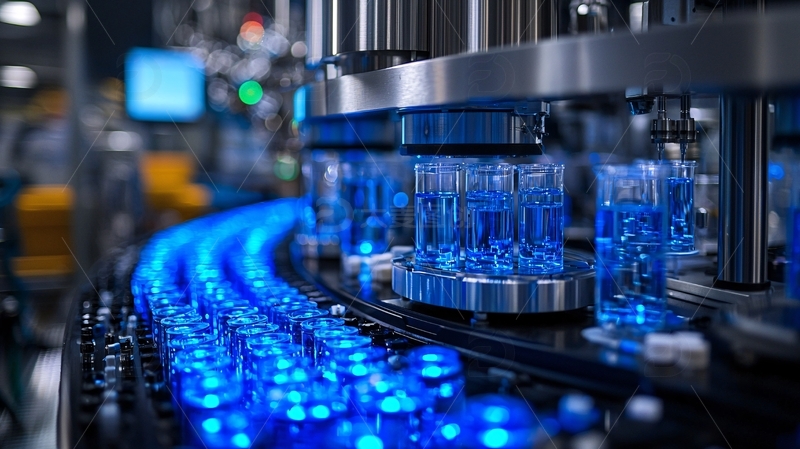 高清大图下载【趣麦麦图】自动化灌装生产线