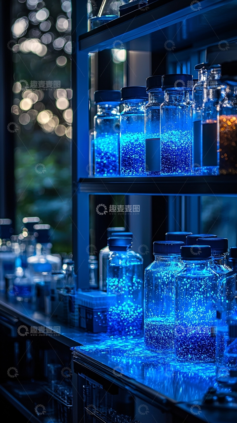 高清大图下载【趣麦麦图】蓝色发光小球