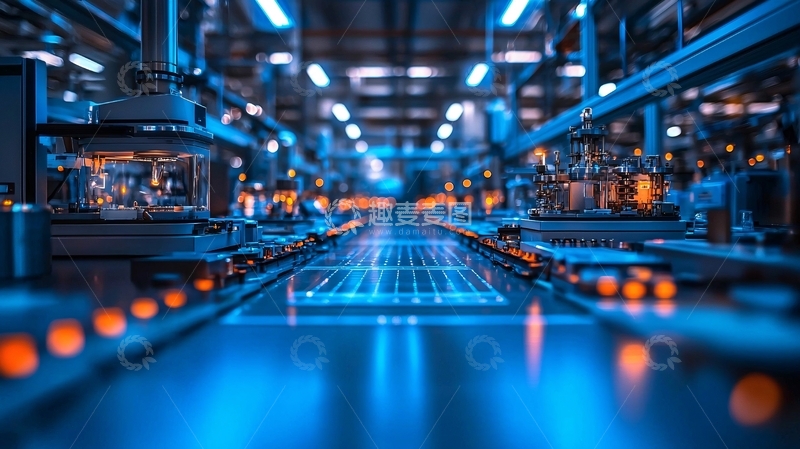 高清大图下载【趣麦麦图】现代化智能工厂流水线