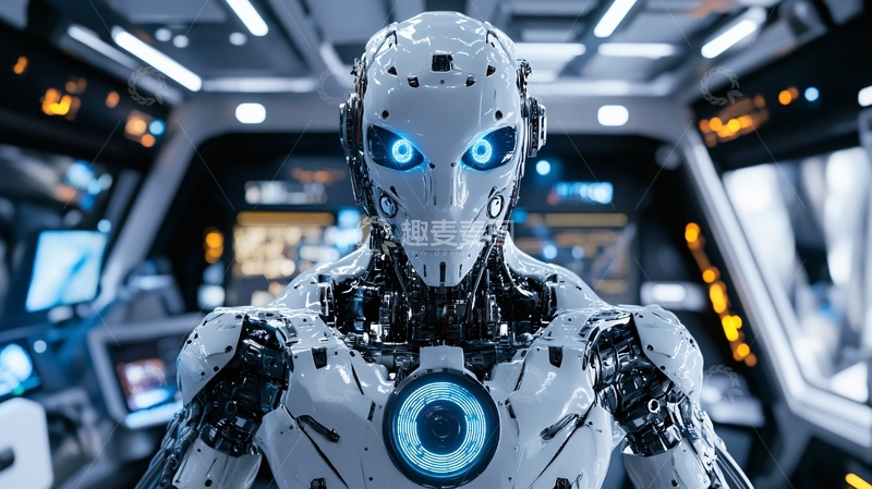 高清大图下载【趣麦麦图】未来科技感机器人