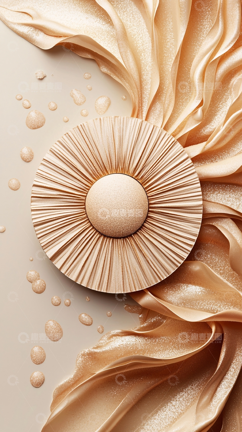 高清大图下载【趣麦麦图】金色丝绸和圆形舞台