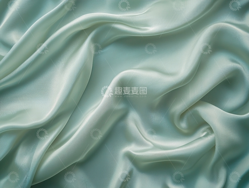 高清大图下载【趣麦麦图】浅绿色丝绸的纹理