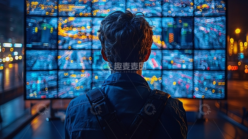 高清大图下载【趣麦麦图】监控屏幕
