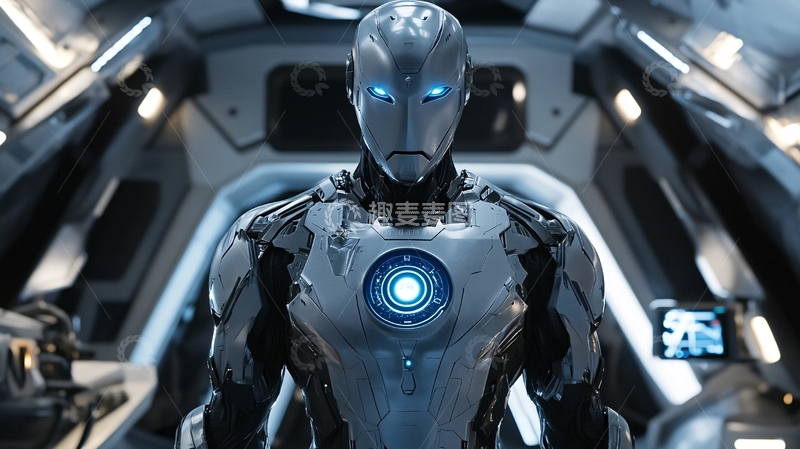 高清大图下载【趣麦麦图】未来科技感机器人