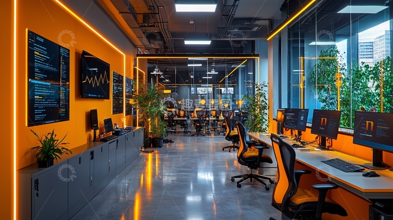 高清大图下载【趣麦麦图】现代化科技公司办公室