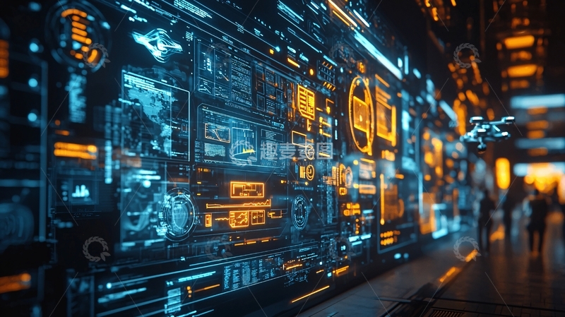 高清大图下载【趣麦麦图】未来科技感数据屏幕