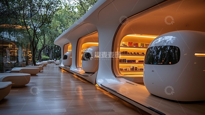 高清大图下载【趣麦麦图】未来感睡眠舱