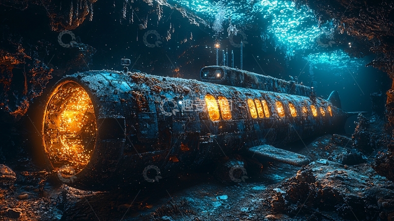 高清大图下载【趣麦麦图】海底沉船