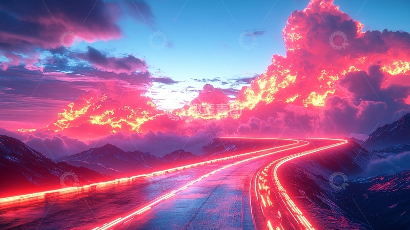 高清大图下载【趣麦麦图】梦幻公路