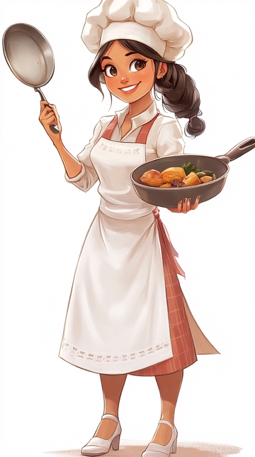 卡通女厨师
