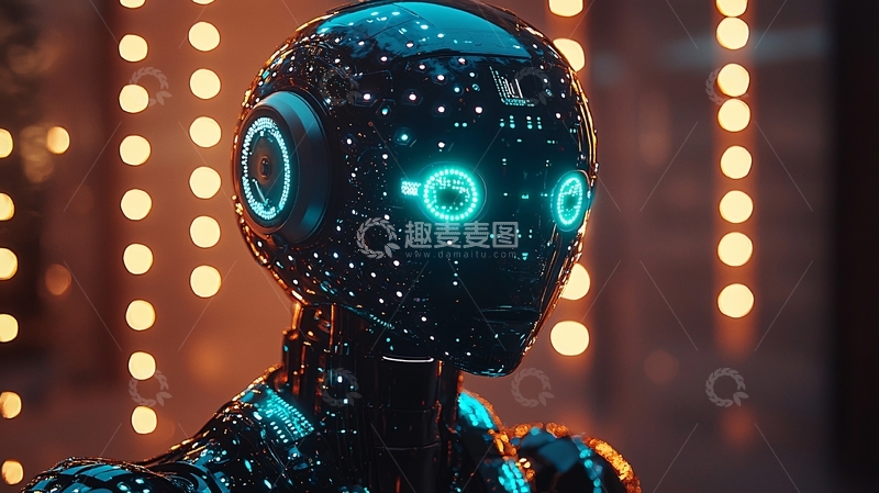 高清大图下载【趣麦麦图】未来感机器人
