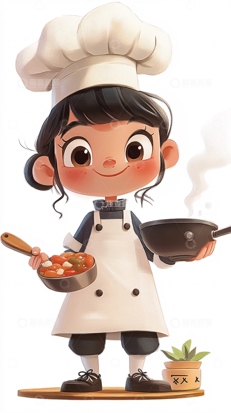 高清大图下载【趣麦麦图】可爱卡通小厨师