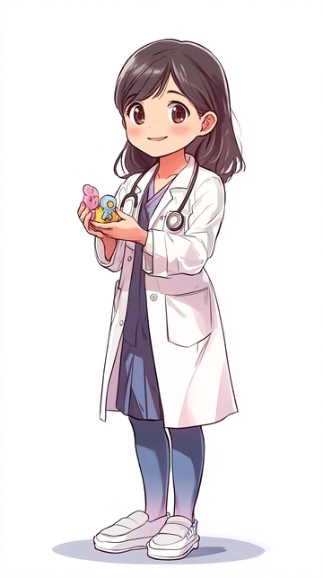 可爱女医生卡通形象