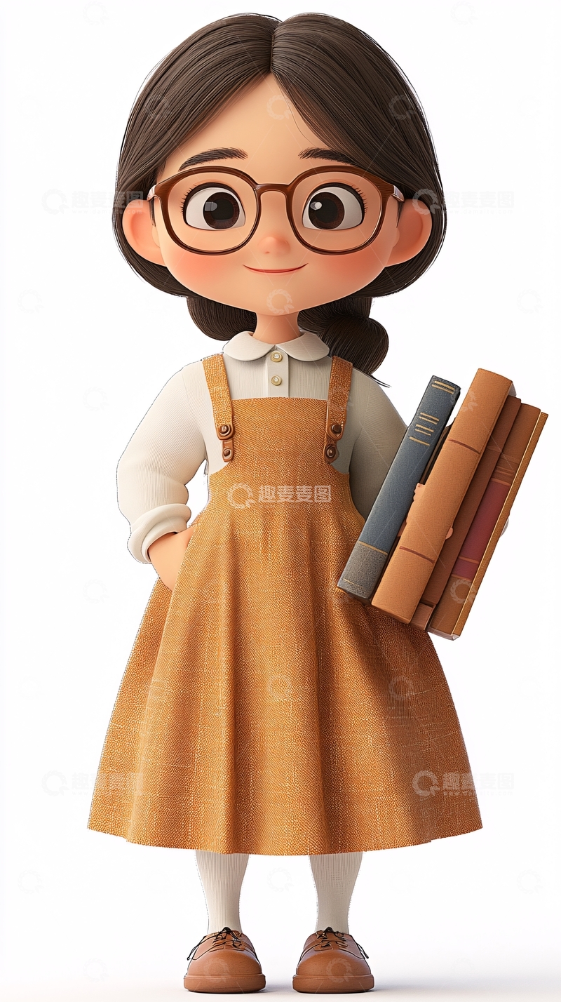 高清大图下载【趣麦麦图】可爱卡通女孩