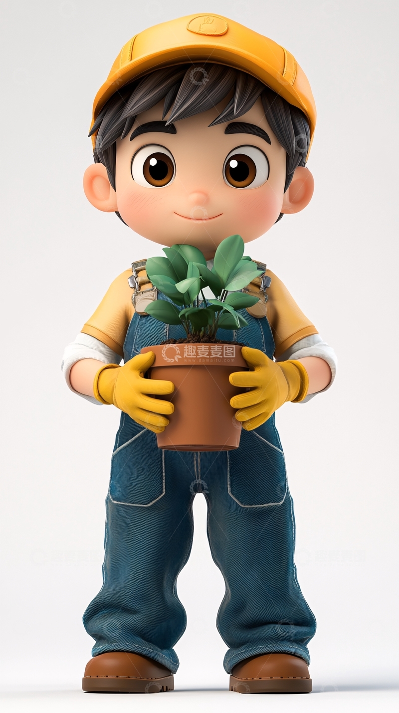 高清大图下载【趣麦麦图】可爱卡通小工人