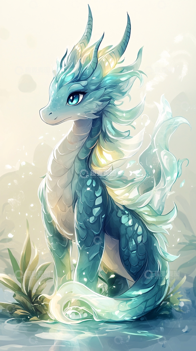 高清大图下载【趣麦麦图】蓝龙