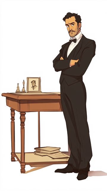 西装革履男士肖像