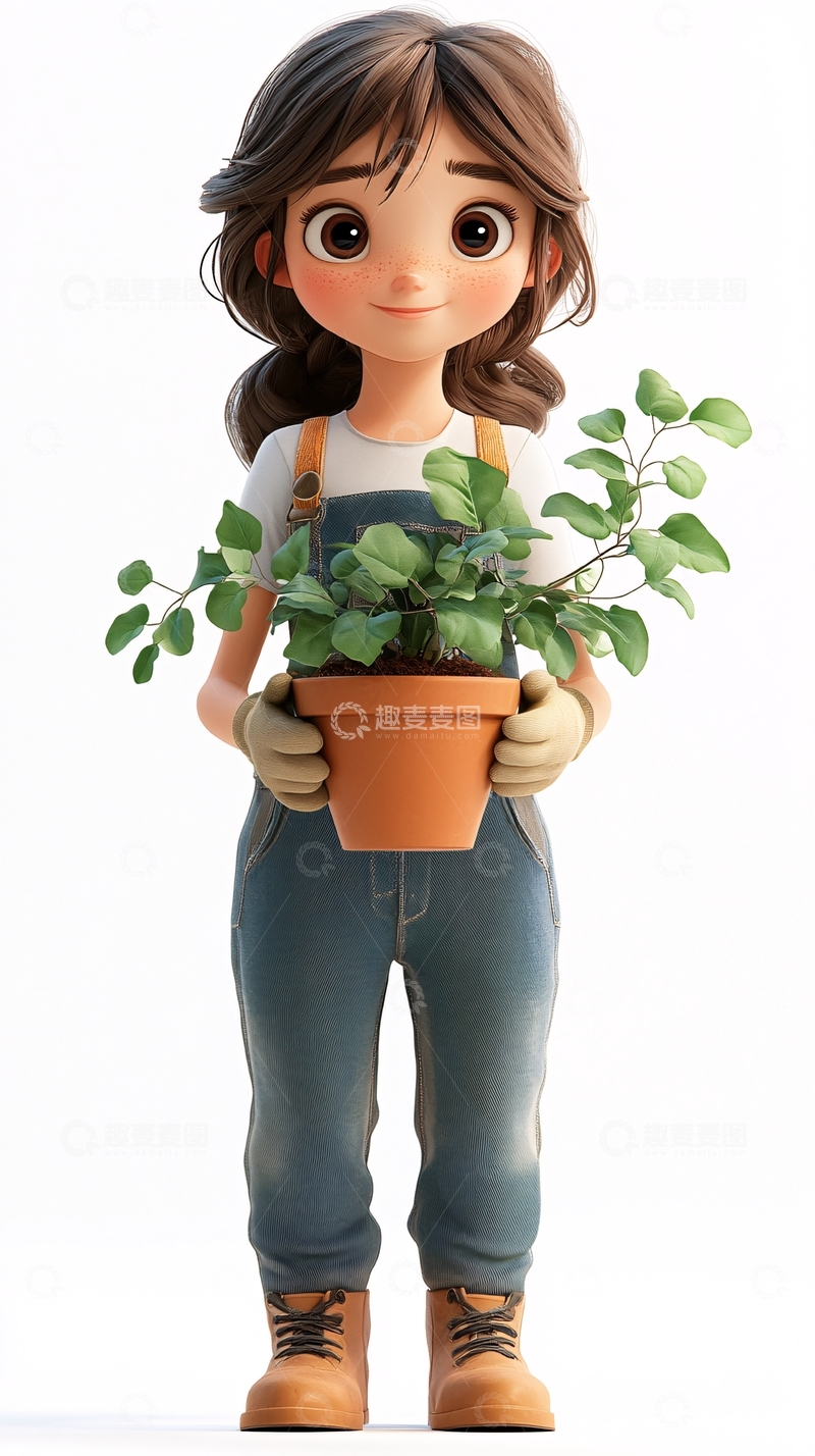 高清大图下载【趣麦麦图】卡通女孩99