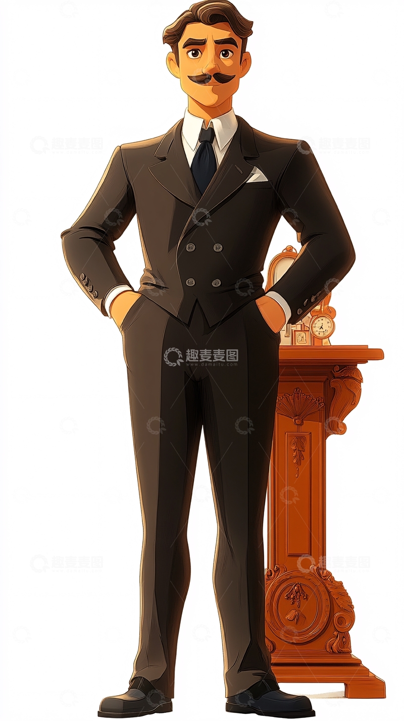 高清大图下载【趣麦麦图】复古绅士