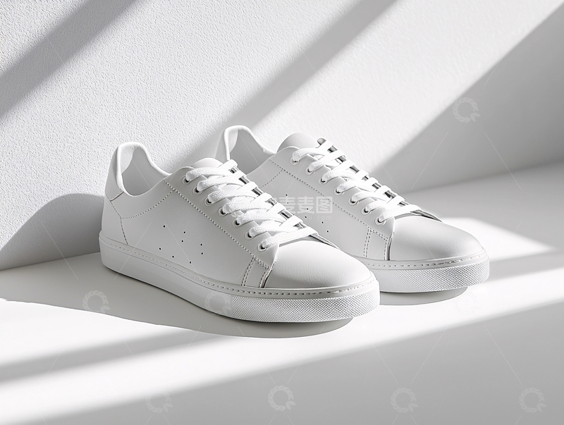 高清大图下载【趣麦麦图】白色简约运动鞋