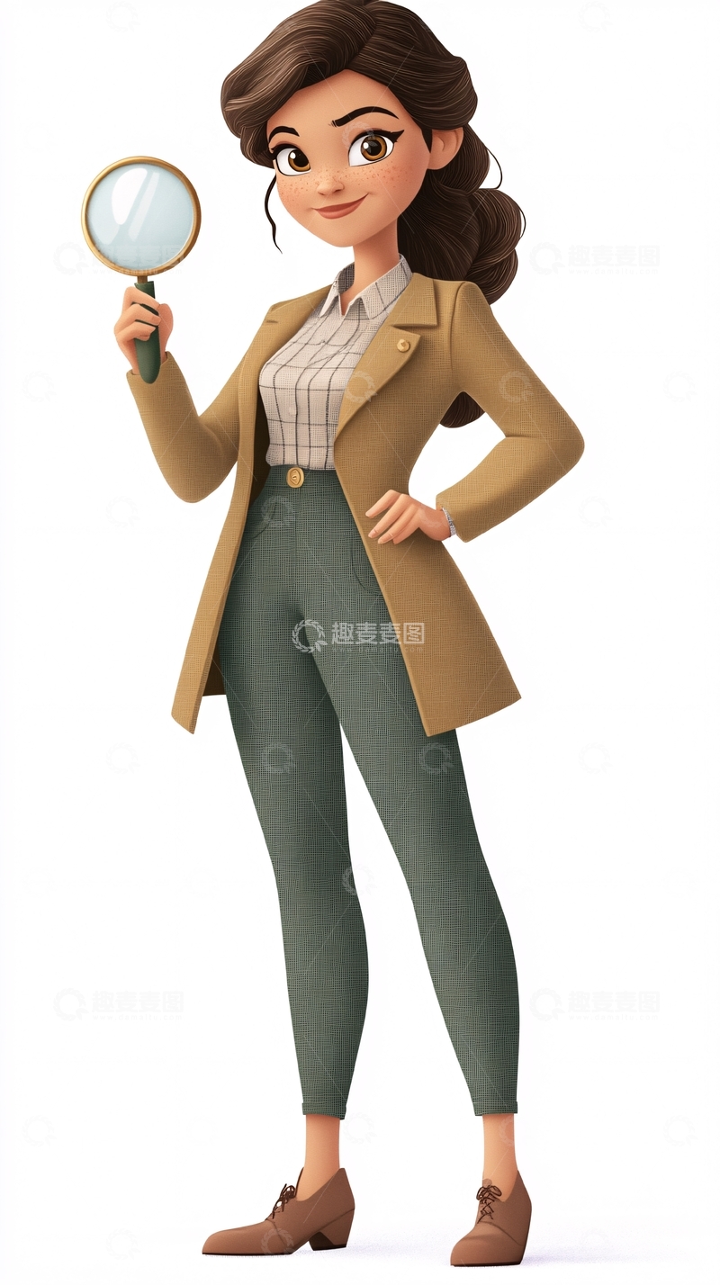 高清大图下载【趣麦麦图】卡通女孩100