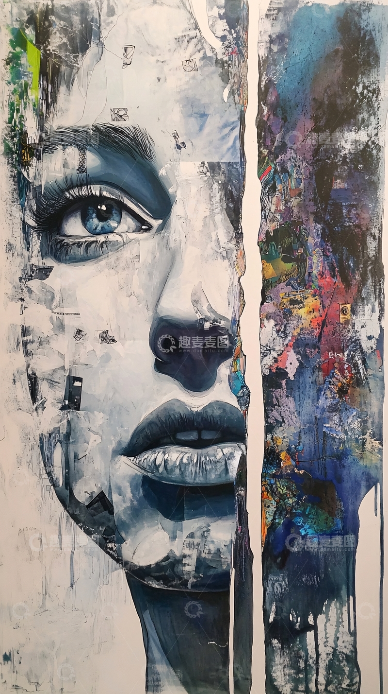 高清大图下载【趣麦麦图】抽象女性肖像