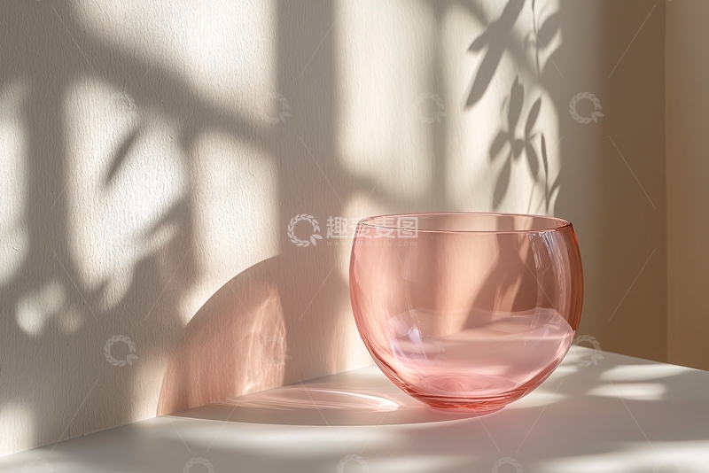 高清大图下载【趣麦麦图】粉色玻璃碗