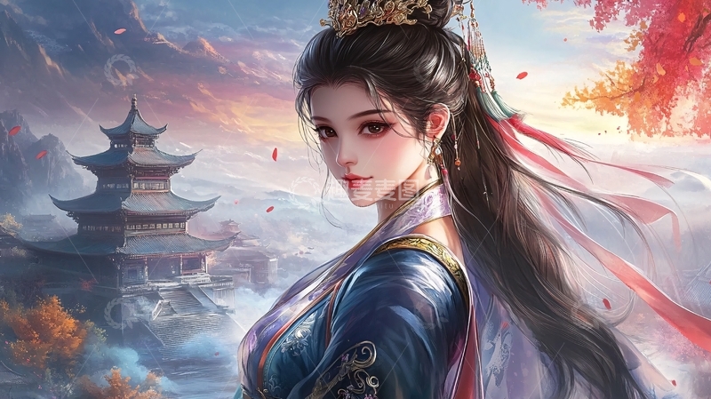 高清大图下载【趣麦麦图】古风美女