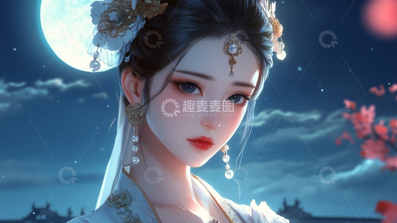 高清大图下载【趣麦麦图】古风美女