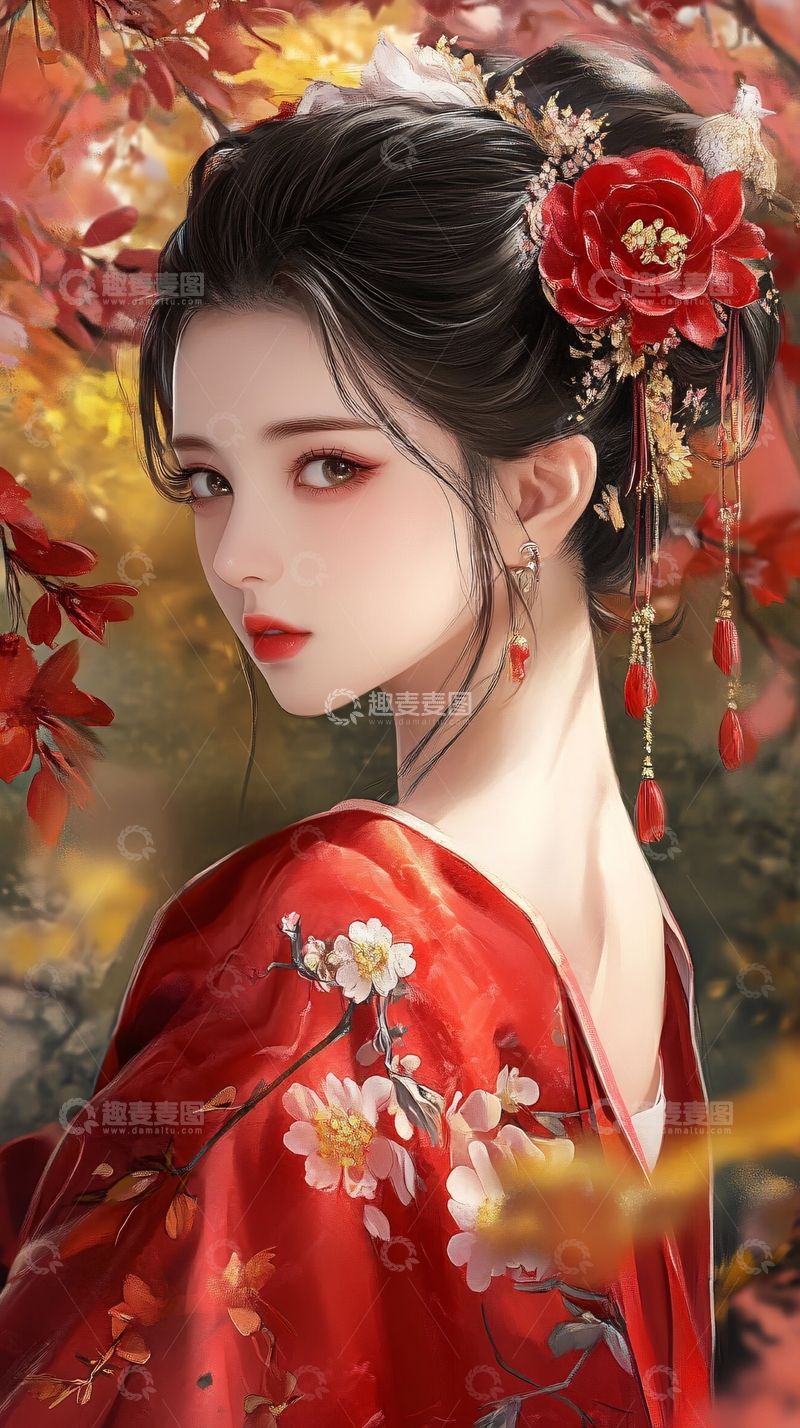 高清大图下载【趣麦麦图】古风美女