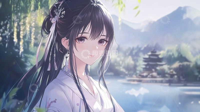 高清大图下载【趣麦麦图】古风少女