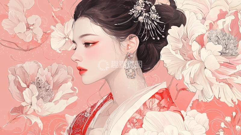 高清大图下载【趣麦麦图】古风美女